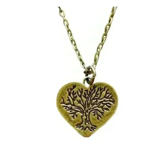 Tree of life necklace quirky heart jewelry - Picture 1 of 10